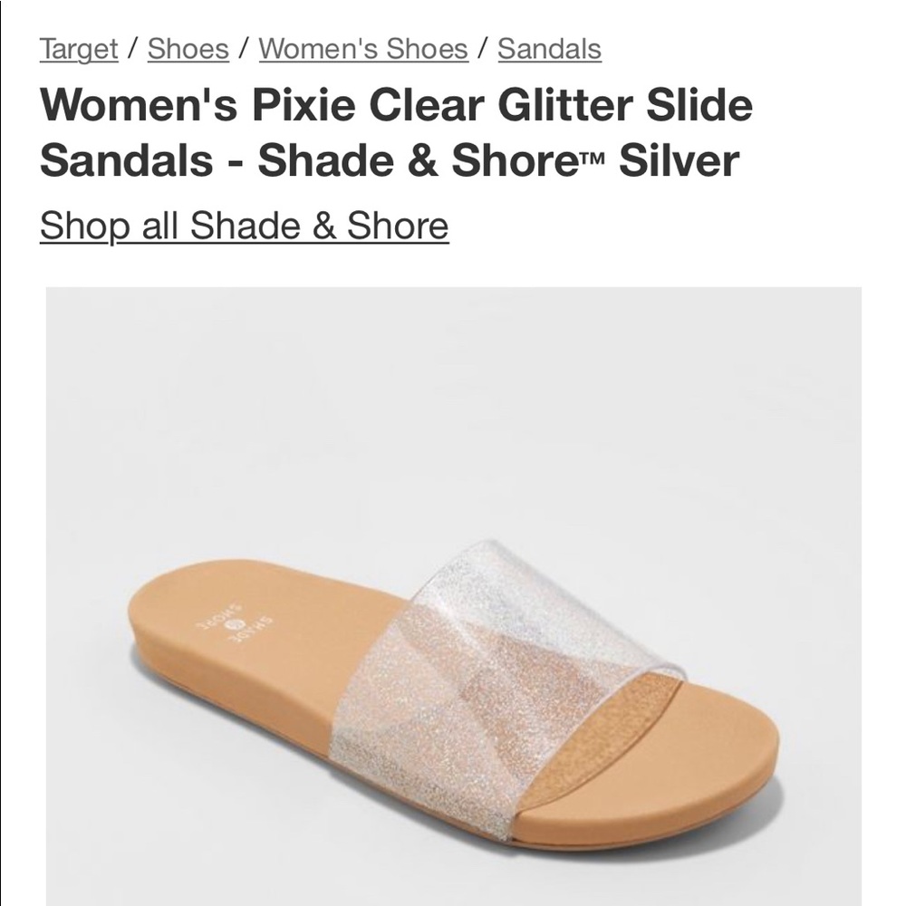 Clear glitter slides